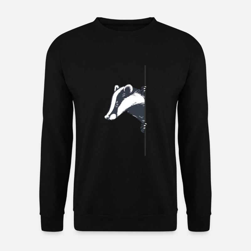 Süßes Dachs Geschenk - Unisex Pullover - Schwarz