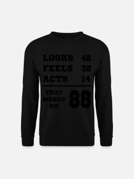 88 JAHRE ALT 88 Geburtstag Opa Lustig - Unisex Pullover - Schwarz