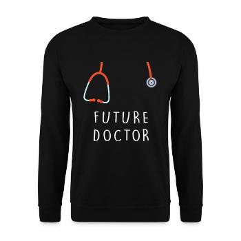Future Doctor Funny Medical Students - Unisex Sweatshirt - black - Front - Alina (178cm) & Michal (187cm)
