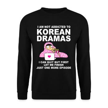 K-Pop Korea-Popmusik Kdrama Kpop Korea Koreanisch - Unisex Pullover - Schwarz - Vorne - Alina (178cm) & Michal (187cm)