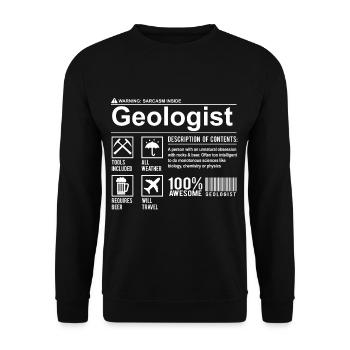 Geologist composition gift for geologists - Unisex Sweatshirt - black - Front - Alina (178cm) & Michal (187cm)
