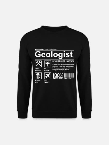 Geologe Zusammensetzung Geschenk für Geologen - Unisex Pullover - Schwarz
