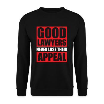 Good Lawyers Never Lose Their Appeal - Unisex Sweatshirt - black - Front - Alina (178cm) & Michal (187cm)