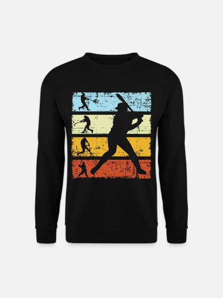 Retro baseball player - Unisex Sweatshirt - black