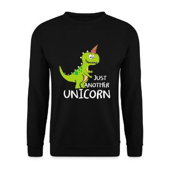 Juste Another Unicorn dinosaure licorne avec glace - Sweat-shirt Unisexe - noir - Devant - Alina (178cm) & Michal (187cm)
