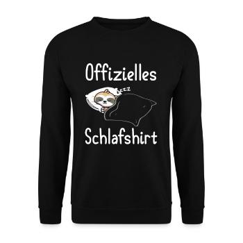 Sommeil sommeil pyjama Chill paresseux sommeil - Sweat-shirt Unisexe - noir - Devant - Alina (178cm) & Michal (187cm)