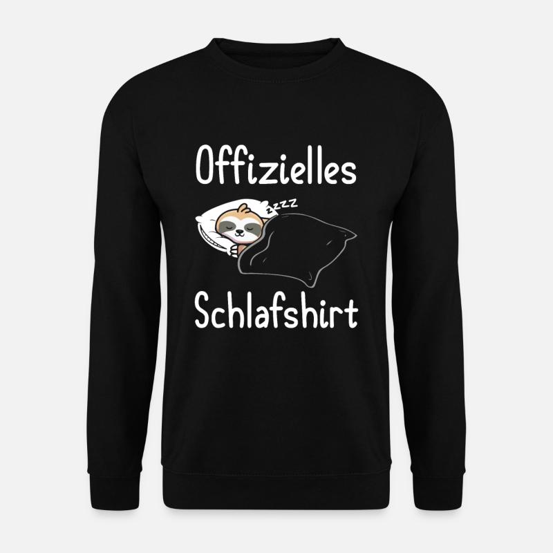 Schlafmütze Schlaf Pyjama Chill Faultier Schlaf - Unisex Pullover - Schwarz