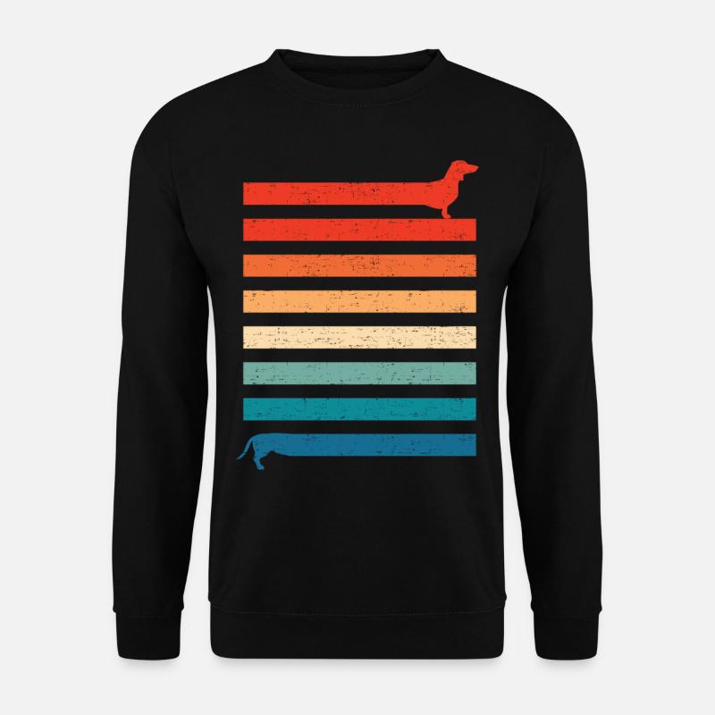 Funny Long Dachshund Dog - Unisex Pullover - Schwarz