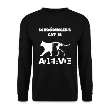 Schrödinger's Cat - Dead AND Alive - Physics Nerd - Unisex Sweatshirt - black - Front - Alina (178cm) & Michal (187cm)