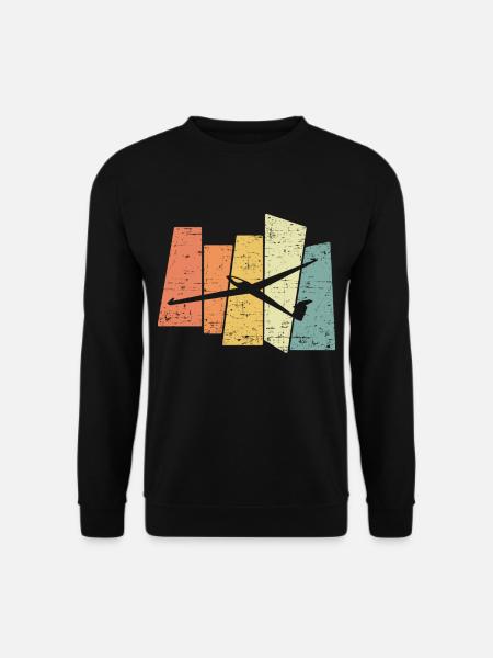 Retro Vintage Glider Glider Glider Gliding - Unisex Sweatshirt - black