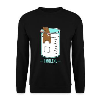 One Mole Per litre Chimie Science Chimiste - Sweat-shirt Unisexe - noir - Devant - Alina (178cm) & Michal (187cm)