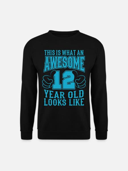 ICH BIN 12 JAHRE 12 Geburtstag Jungen 12 Jahre - Unisex Pullover - Schwarz