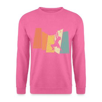 Retro Montagne escalade de roche amateurs - Sweat-shirt Unisexe - rose - Devant