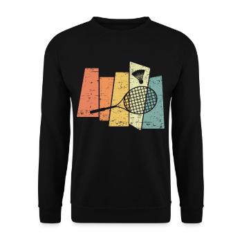 Tennis de tennis cadeau rétro vintage tennis - Sweat-shirt Unisexe - noir - Devant - Alina (178cm) & Michal (187cm)