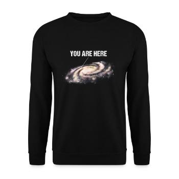 You Are Here Milky Way Universe Space Astronomy - Sweat-shirt Unisexe - noir - Devant - Alina (178cm) & Michal (187cm)