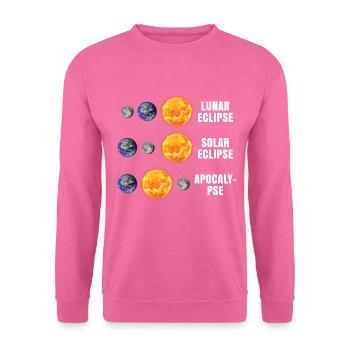 Astronomy Lunar Solar Eclipse Apocalypse - Unisex Pullover - Pink - Vorne