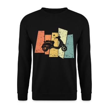 Vintage Scooter Scooter retro for scooter riders - Unisex Sweatshirt - black - Front - Alina (178cm) & Michal (187cm)