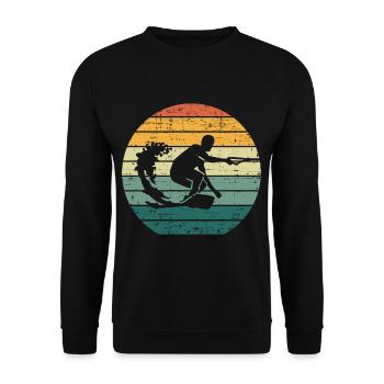 Wakeboard wakeboard wakeboard rétro Wakeboard Wakeboard - Sweat-shirt Unisexe - noir - Devant - Alina (178cm) & Michal (187cm)