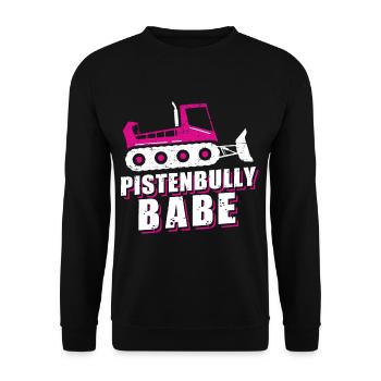 Pistenraupe Pistenfahrzeug Pisten Bully Babe - Unisex Pullover - Schwarz - Vorne - Alina (178cm) & Michal (187cm)