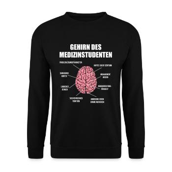 Medizin Student Gehirn Medizinstudent Medizin Arzt - Unisex Pullover - Schwarz - Vorne - Alina (178cm) & Michal (187cm)