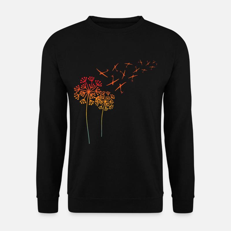 Dandelion Pusteflower Glider Glider - Unisex Sweatshirt - black