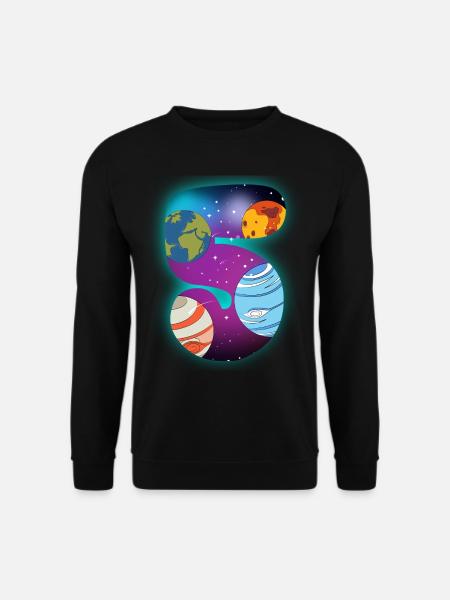 WELTRAUM 5 GEBURTSTAG 5 Jahre 5 Geburtstag - Unisex Pullover - Schwarz