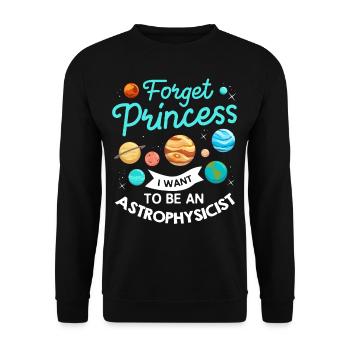 Astrophysiker Astrophysik Astronomie Teleskop - Unisex Pullover - Schwarz - Vorne - Alina (178cm) & Michal (187cm)