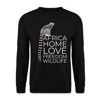Afrika Mann Geschenk Mutter Kinder Junge Mädchen - Unisex Pullover - Schwarz - Vorne - Alina (178cm) & Michal (187cm)