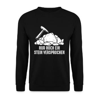 Nur Noch Ein Stein Versprochen Geologe Geologie - Unisex Pullover - Schwarz - Vorne - Alina (178cm) & Michal (187cm)