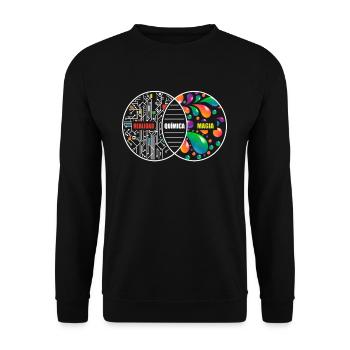 Chimie Comme magie Seulement Real Chimiste Réalité - Sweat-shirt Unisexe - noir - Devant - Alina (178cm) & Michal (187cm)