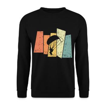80 Retro Parapente parapente - Sweat-shirt Unisexe - noir - Devant - Alina (178cm) & Michal (187cm)