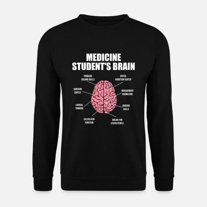 Medicine Student's Brain Medizin Student Gehirn - Unisex Pullover - Schwarz