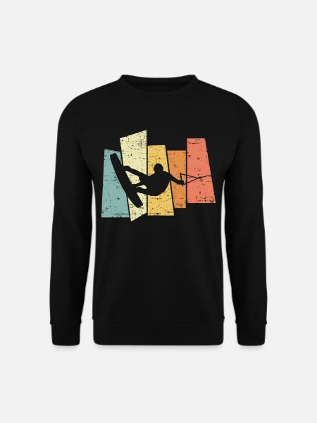 Retro Vintage Wakeboard Wakeboarder Wakeboarding - Unisex Sweatshirt - black