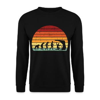 Geologist Evolution Geology Steinmetz - Unisex Sweatshirt - black - Front - Alina (178cm) & Michal (187cm)