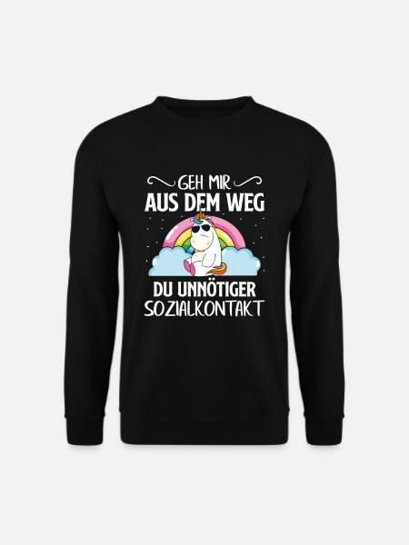 Geh mir aus dem Weg du unnötiger Sozialkontakt - Unisex Pullover - Schwarz