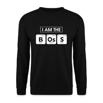 I’m The Boss Chemical Element Periodic Table - Sweat-shirt Unisexe - noir - Devant - Alina (178cm) & Michal (187cm)