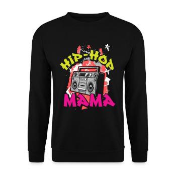 Hip Hop Mama - Unisex Pullover - Schwarz - Vorne - Alina (178cm) & Michal (187cm)