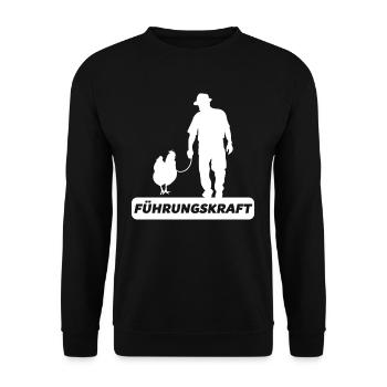 Führungskraft - Unisex Pullover - Schwarz - Vorne - Alina (178cm) & Michal (187cm)