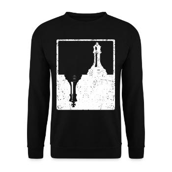Chess Player Chess T-Shirt King Terms Strategy - Unisex Pullover - Schwarz - Vorne - Alina (178cm) & Michal (187cm)