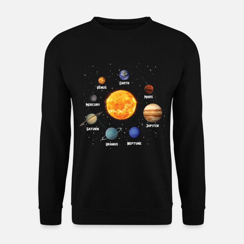 Sonnensystem Planeten Solar System Planets - Unisex Pullover - Schwarz