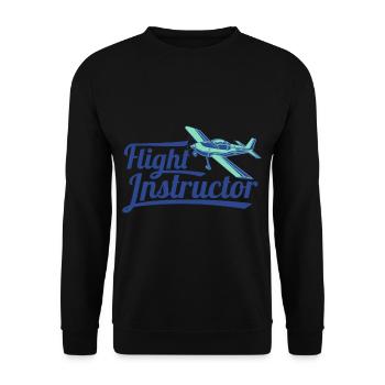 Motor Flight Instructor Flight Instructor Pilot Instructor Flight - Unisex Sweatshirt - black - Front - Alina (178cm) & Michal (187cm)