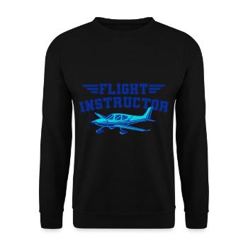 Flight Instructor Flight Instructor Pilot Instructor - Unisex Sweatshirt - black - Front - Alina (178cm) & Michal (187cm)