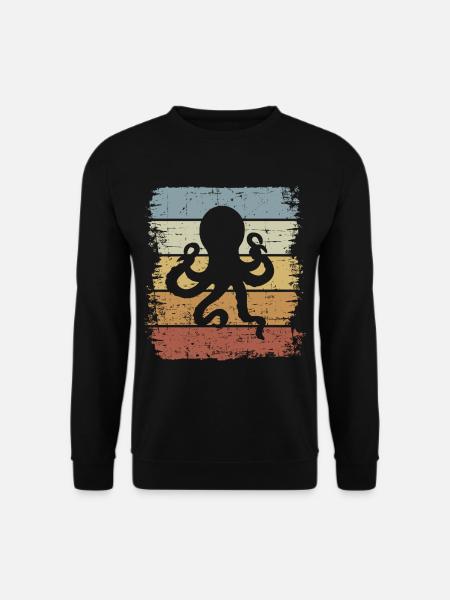 Retro Octopus - Unisex Sweatshirt - black