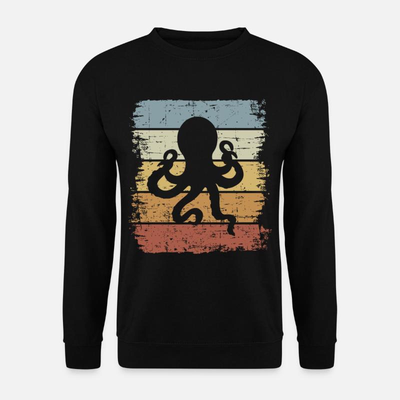 Retro Octopus - Unisex Sweatshirt - black