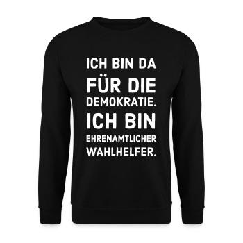 Wahlhelfer - Unisex Pullover - Schwarz - Vorne - Alina (178cm) & Michal (187cm)