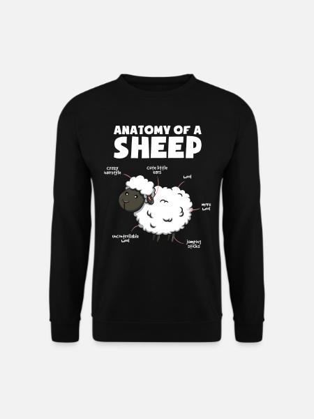 Anatomy of a sheep - Unisex Pullover - Schwarz