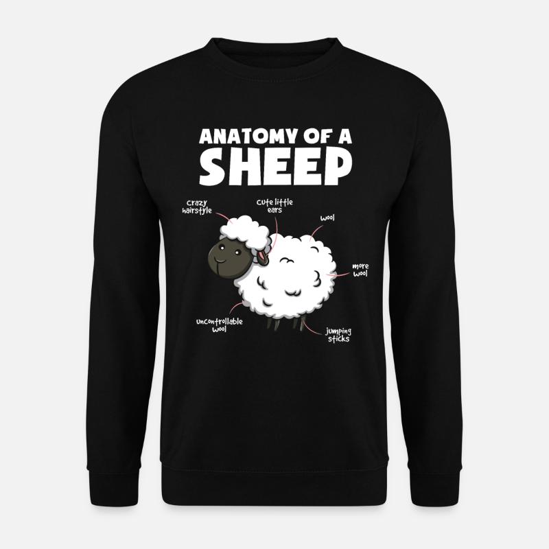 Anatomy of a sheep - Unisex Pullover - Schwarz
