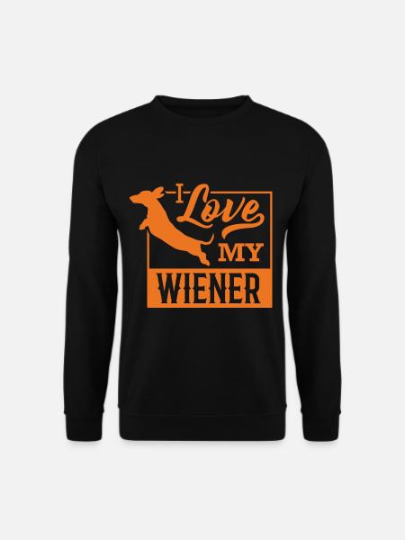 Ich Liebe Meinen Dackel Dachshund Teckel - Unisex Pullover - Schwarz