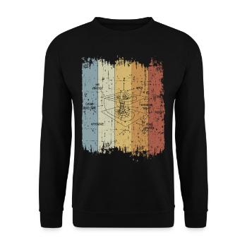 Astrophysicist Retro Time Curvature Quantum Physic - Unisex Sweatshirt - black - Front - Alina (178cm) & Michal (187cm)