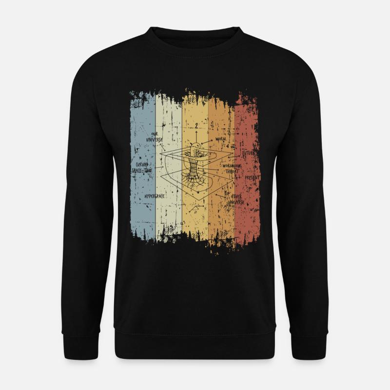 Astrophysicist Retro Time Curvature Quantum Physic - Unisex Pullover - Schwarz